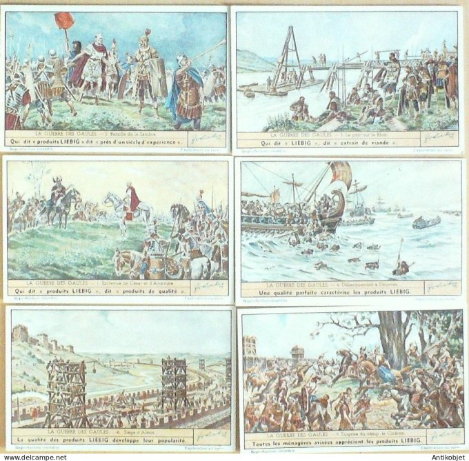 Chromo Liebig Sang 1496 Guerre des Gaules (1950)