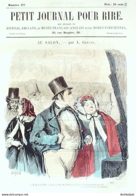 Petit journal pour Rire 1860 # 277 Au Salon Grevin