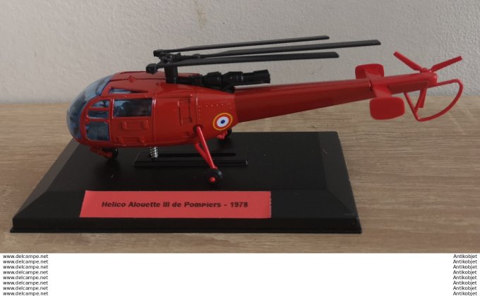 Helico Alouette III de Pompiers 1:43 1975