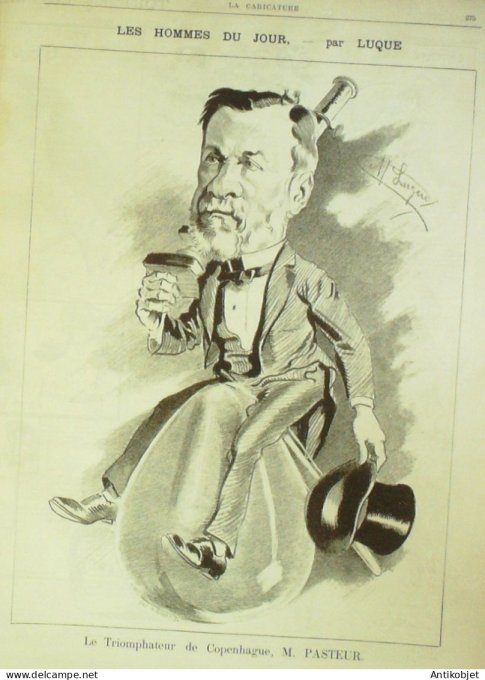 La Caricature 1884 #243 Loterie Nationale Robida Pasteur par Luque Trock