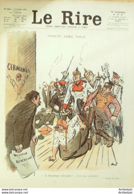 Le Rire 1921-10- 8 # 140 Journal humoristique Ed.Originale Huelgoat