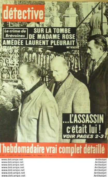 Détective 1963 # 872 Langres Corbas Angers Valenciennes Anceins