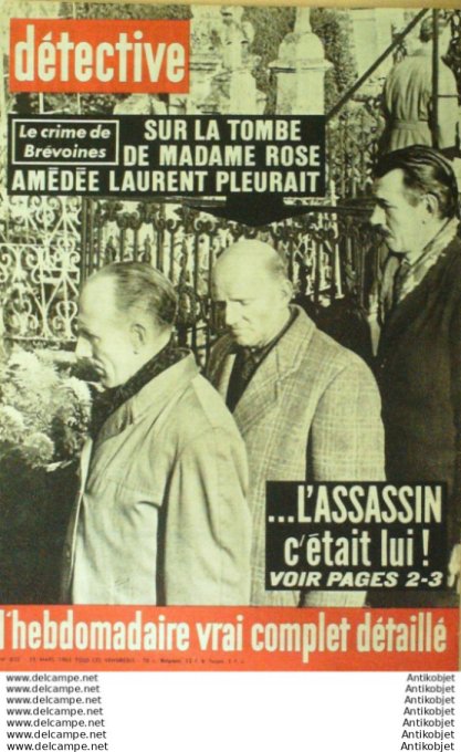 Détective 1963 # 872 Langres Corbas Angers Valenciennes Anceins