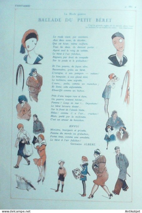 Fantasio 523 1928 Bernard Bruller Bonnotte Lissac Huguette & Youki