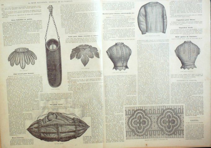 Journal Mode illustrée 1870 # 49 Toilettes d'enfants