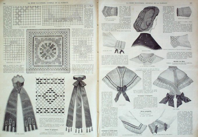 Journal Mode illustrée 1864 # 49 Mantelet-écharpes