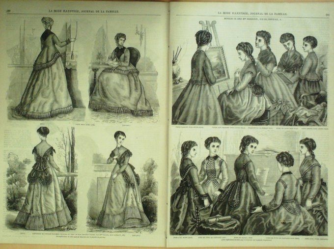 Journal Mode illustrée 1869 # 49 Robe de baptême