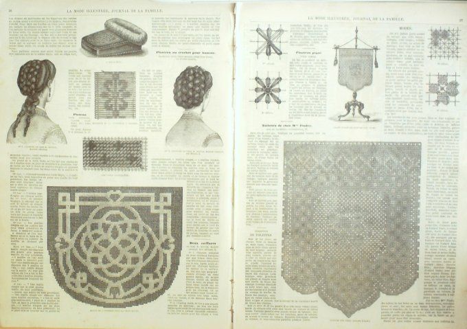 Journal Mode illustrée 1870 #  4 Corsagé garni de fraise