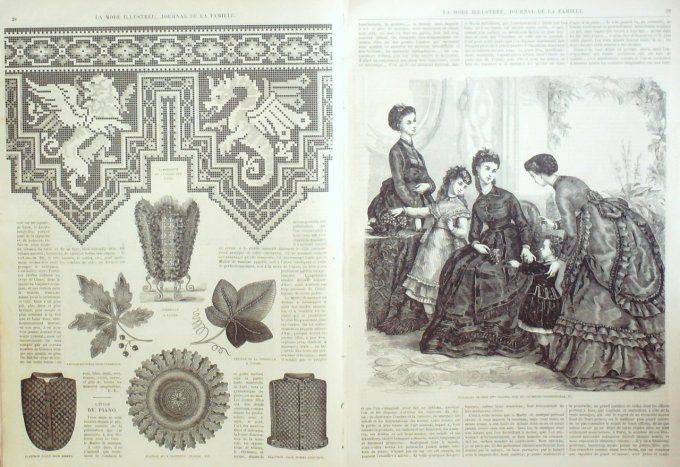 Journal Mode illustrée 1870 #  4 Corsagé garni de fraise