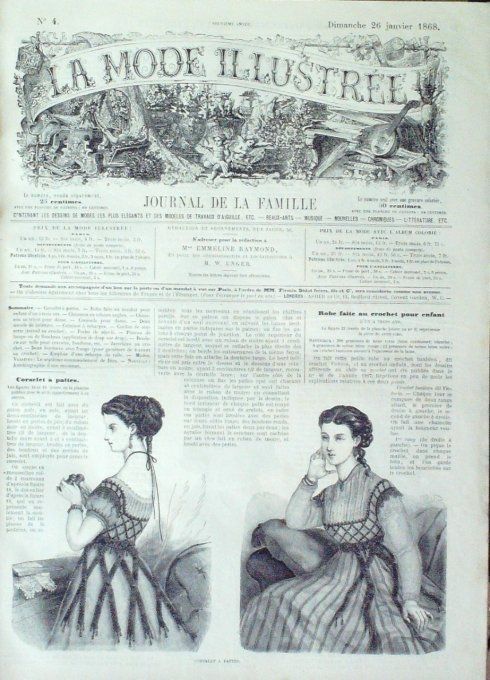 Journal Mode illustrée 1868 #  4 Corselet à pattes