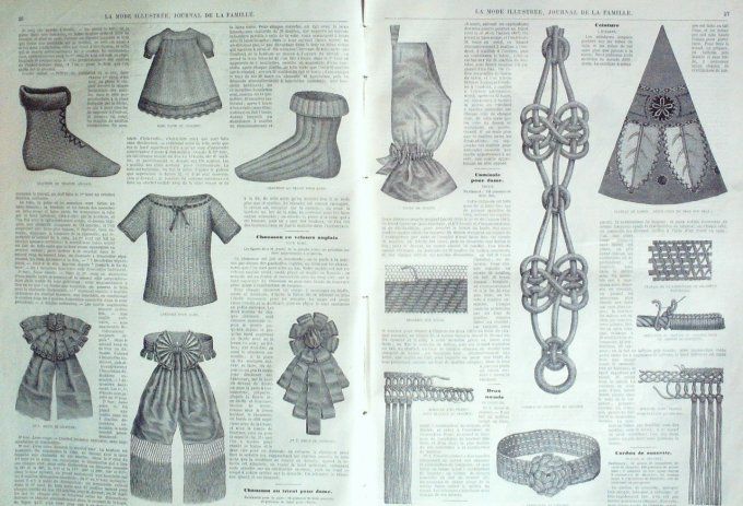 Journal Mode illustrée 1868 #  4 Corselet à pattes