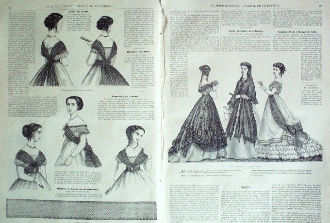 Journal Mode illustrée 1868 #  4 Corselet à pattes