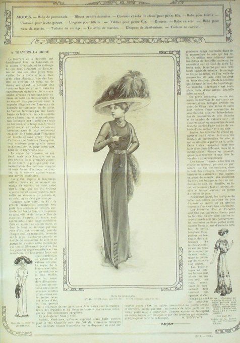 Journal Mode illustrée 1911 # 04 Robe de soiree