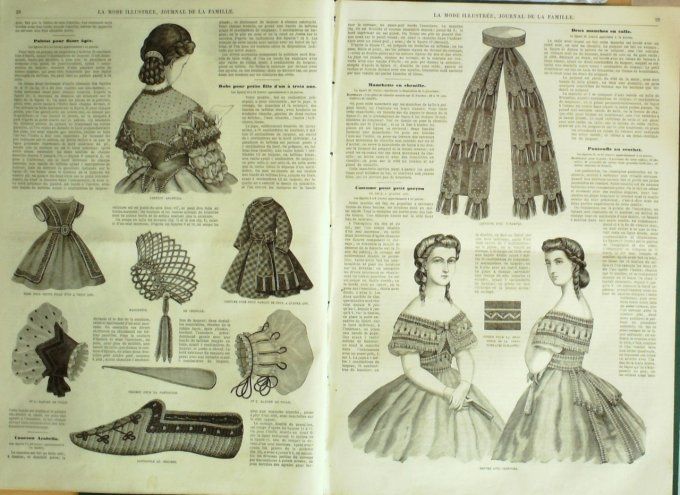Journal Mode illustrée 1865 #  4 Corsage & Berthe