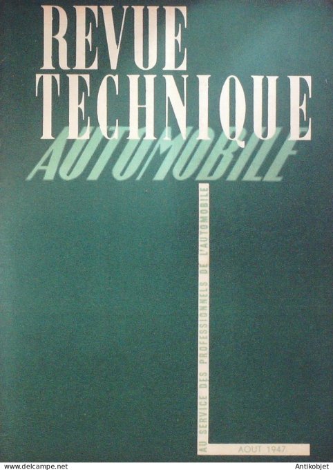 Revue Tech. Automobile 1947 Jeep Cotal Scintilla Outelec