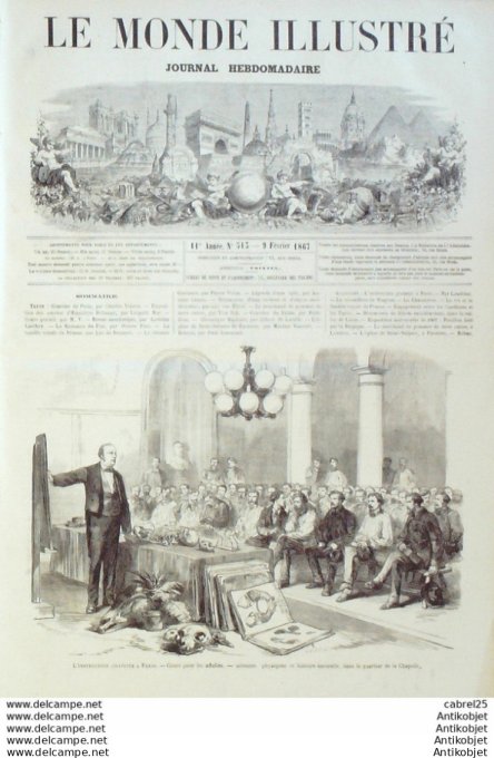 Le Monde illustré 1867 n°513 La Rochelle (17) Turquie Belgique Lesse Reims (51)