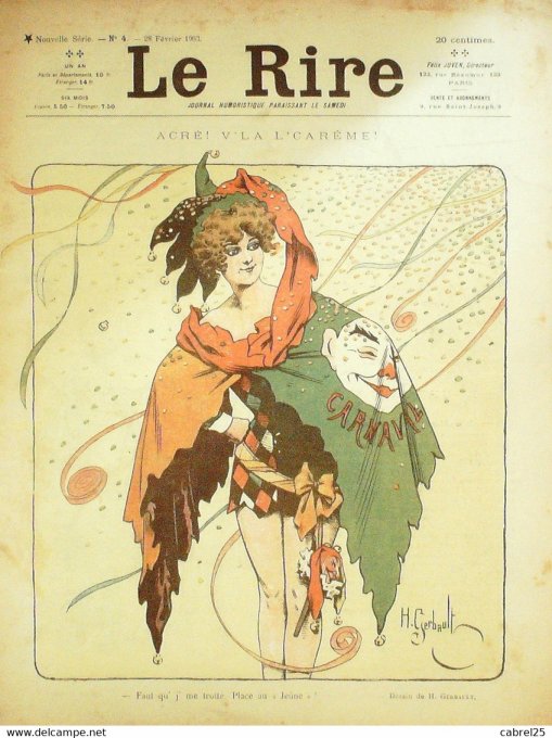 Le Rire 1903 n° 4 Gerbault Poulbot Guydo Métivet Nezière Burret Delaw Burret