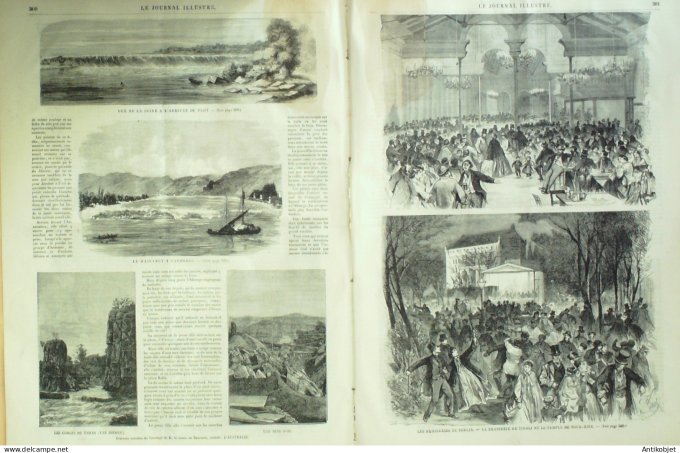 Le journal illustré 1866 n°293 Cauderec (76) Mascaret Allemagne Berlin Australie Tamar