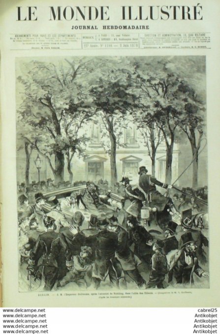 Le Monde illustré 1878 n°1106 Montpellier (34) Angleterre Folkestone Turquie Constantinople Cheregan