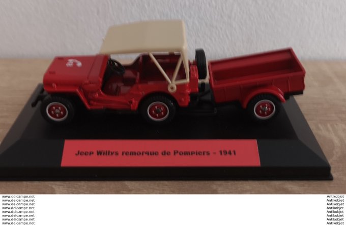 Jeep Willys remorque de Pompiers 1:43 1941