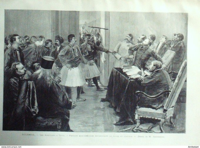 Le Monde illustré 1886 n°1544 Bulgarie Sofia Grèce Messenie Séisme Chine Pékin Ha-Long