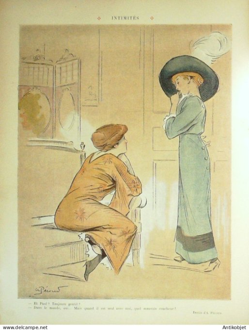 Le Rire 1911-01- 7 # 414 Journal humoristique Ed.Originale Atavisme