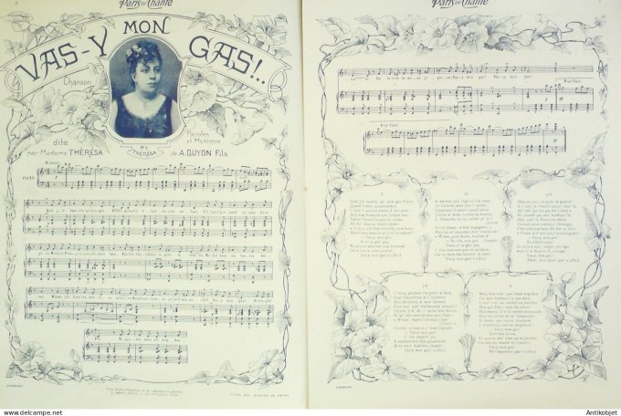 Paris qui chante 1903 n° 40 Darty Galipaux Thérésa Polin Debailleul Wills Wordward