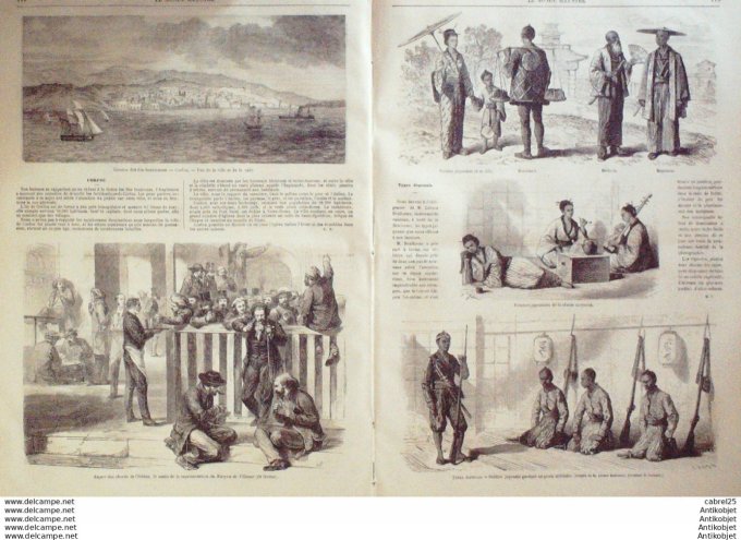 Le Monde illustré 1864 n°361 Italie Bologne Mexique Rio Grande Guanajato Grèce Corfou Japon