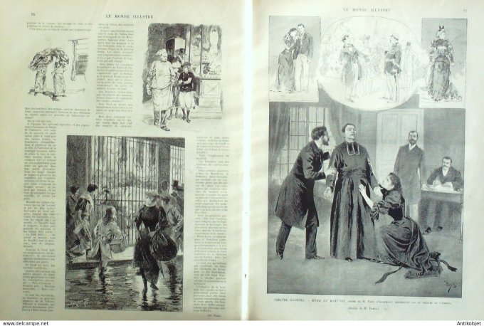 Le Monde illustré 1893 n°1871 Berlin Mariage Prince Hesse Marguerite de Prusse Lyon (69) Dr Péan