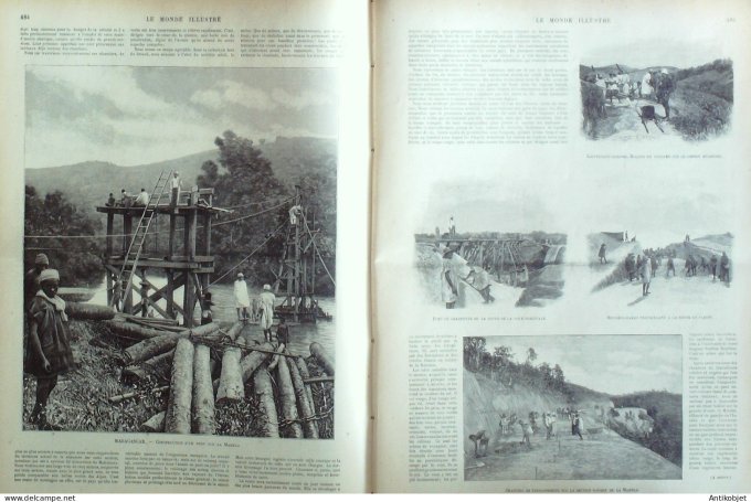 Le Monde illustré 1899 n°2202 Madagascar Mehela Tchad Djibouti Bayadé