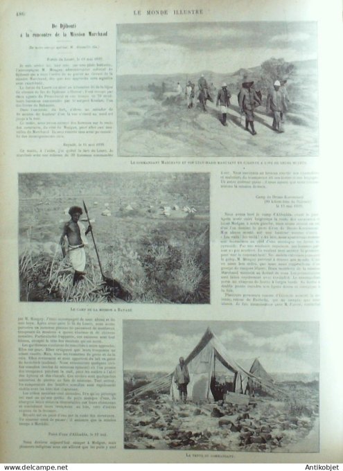 Le Monde illustré 1899 n°2202 Madagascar Mehela Tchad Djibouti Bayadé