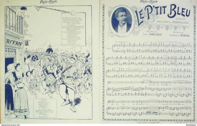 Paris qui chante 1903 n° 40 Darty Galipaux Thérésa Polin Debailleul Wills Wordward