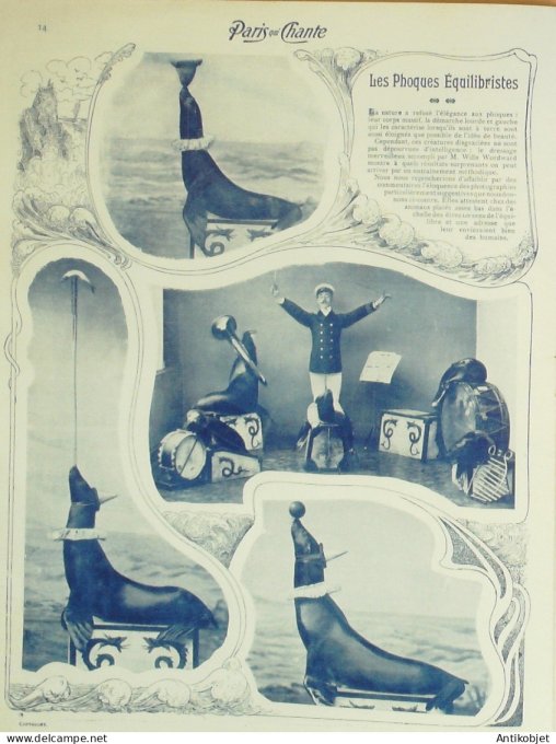 Paris qui chante 1903 n° 40 Darty Galipaux Thérésa Polin Debailleul Wills Wordward