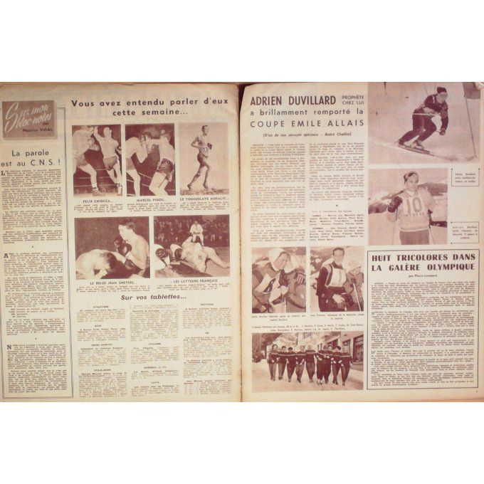 Miroir Sprint 1956 #  501 16 Jan France Ecosse Humez Forlini Dufraisse Jodet Bihel Sn