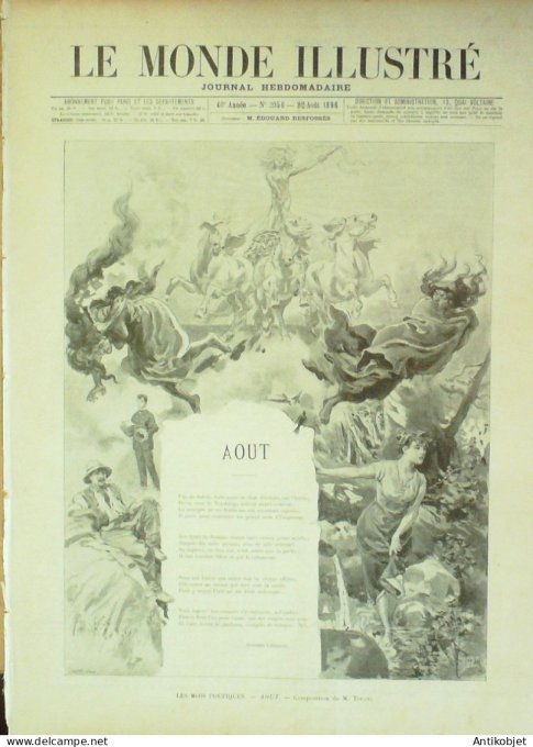 Le Monde illustré 1896 n°2056 Saintes-Maries île Pomègue (13) Rennes (35) Soudan Omderman Mahdi