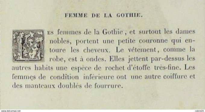 Ukraine DAME de la GOTHIE en CRIMEE  (descriptif) 1859