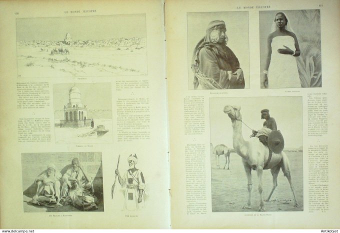 Le Monde illustré 1896 n°2056 Saintes-Maries île Pomègue (13) Rennes (35) Soudan Omderman Mahdi