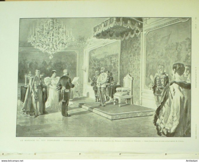 L'illustration 1896 n°2803 Anvers trompes d'éléphants Vienne Mariage Duc D’Orléans Avignon (84)