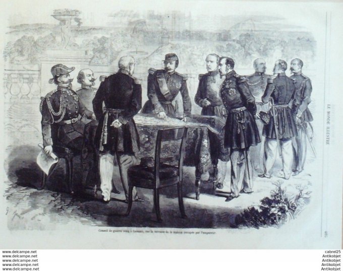 Le Monde illustré 1860 n°175 Italie Scylla Charybde Messine Faro Syrie Abeih