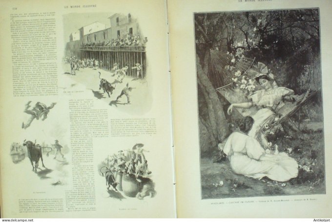 Le Monde illustré 1896 n°2056 Saintes-Maries île Pomègue (13) Rennes (35) Soudan Omderman Mahdi