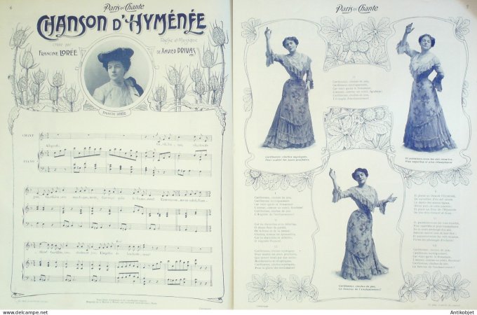 Paris qui chante 1904 #76 Baldy Mayol Francine Lorée Laquis Delmet