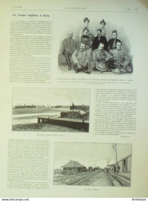 L'illustration 1900 n°2988 Suède Oscar II Mozambique Beira Algérie Igli Afrique-Sud Prétoria Pavillo