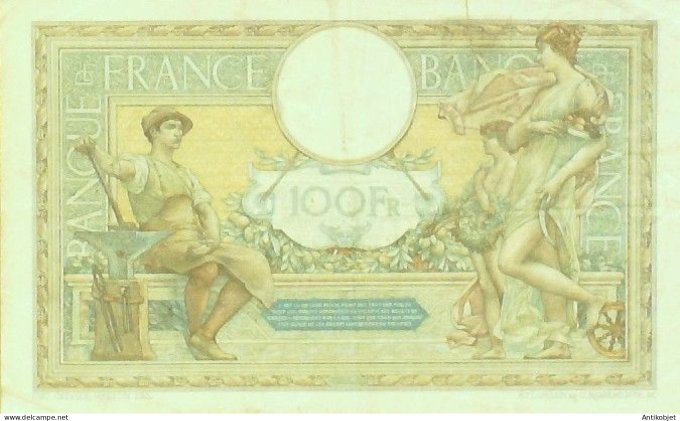 Billet Banque de France 100 francs Luc Olivier Merson Grands Cartouches CJ.10=9=1931 TB+