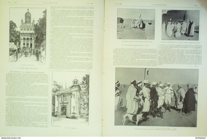 L'illustration 1900 n°2988 Suède Oscar II Mozambique Beira Algérie Igli Afrique-Sud Prétoria Pavillo