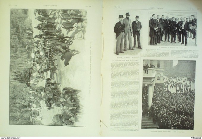 L'illustration 1900 n°2988 Suède Oscar II Mozambique Beira Algérie Igli Afrique-Sud Prétoria Pavillo