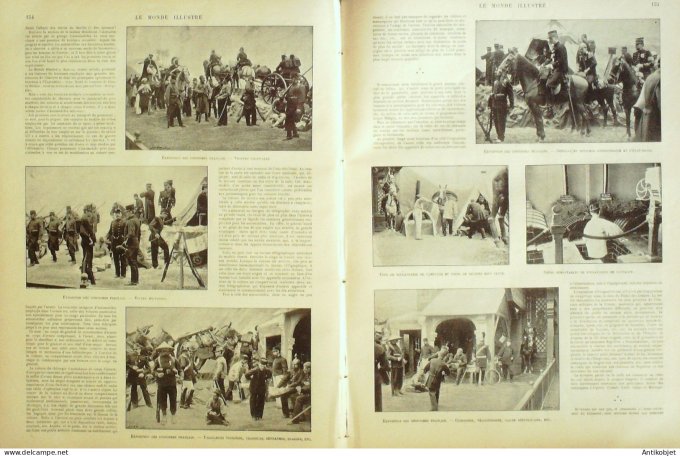Le Monde illustré 1900 n°2271 Chine Shangaï Madchourie Chan-Haï-Kouan Wousung Singapour Torpilleur H