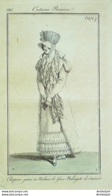 Costume Parisien 1815 # 1474 Redingote de casimir