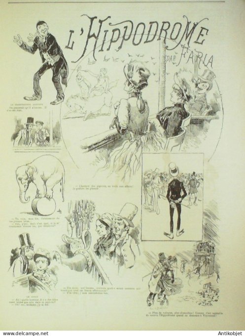 La Caricature 1885 #303 Dans le Monde Job l'Hippodrome Faria Jeux Sorel Trock