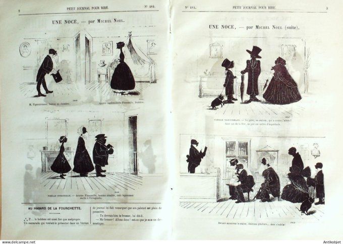 Petit journal pour Rire 1864 # 484 Une Noce Michel Noel