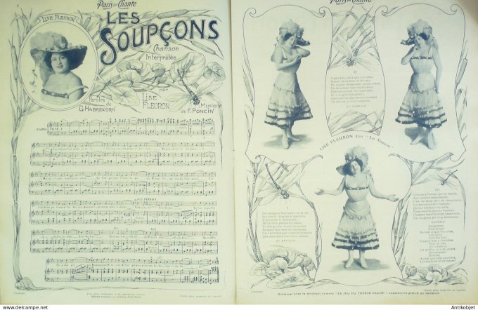 Paris qui chante 1903 n° 43 Blés Polin Bonnaud Lise Fleuron Dickson Dora Limat